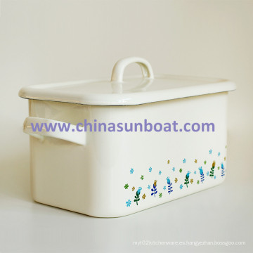 Sunboat Enamel Bread Box Artículos para el hogar Food Box Snack Box